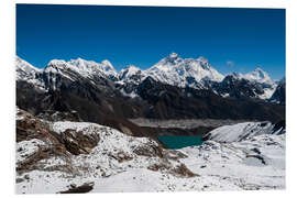 Foam board print Everest, Lhotse, Makalu, Nuptse