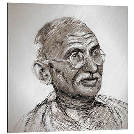 Tableau en aluminium Gandhi