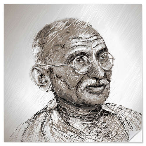 Naklejka na ścianę Gandhi