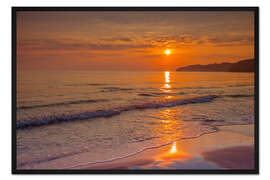 Gerahmter Kunstdruck Sonnenaufgang im Spätsommer