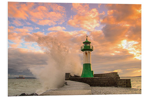 Foam board print Evening at the lighthouse