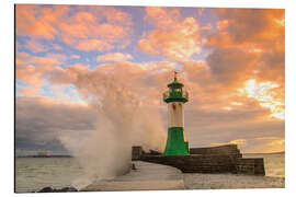 Magnettafel Abendstimmung am Leuchtturm