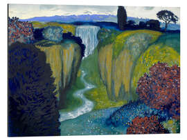 Magnettafel Landschaft mit Wasserfall