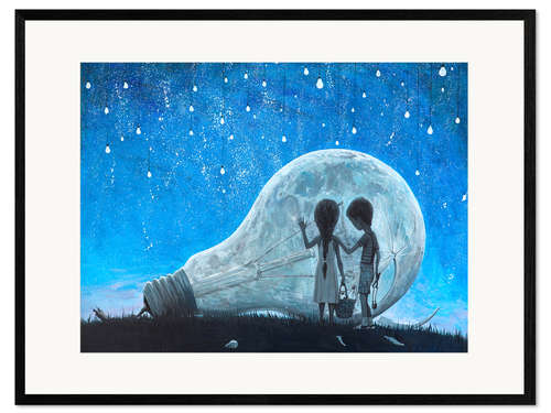 Framed art print The night we broke the Moon