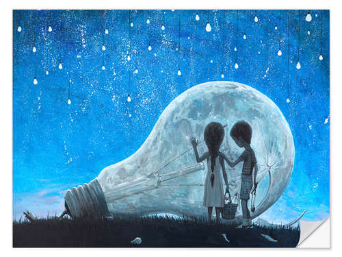 Adesivo murale The night we broke the Moon