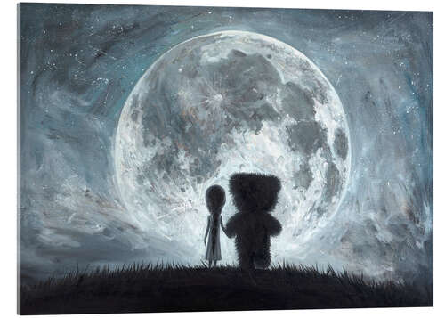Quadro em acrílico In my dreams you always bring me to the Moon