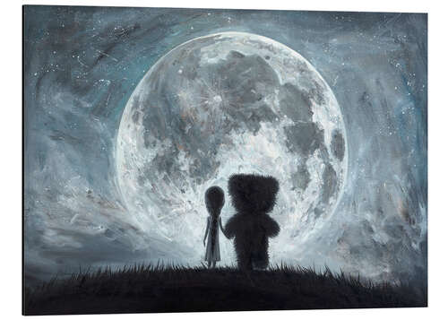Cuadro de aluminio In my dreams you always bring me to the Moon