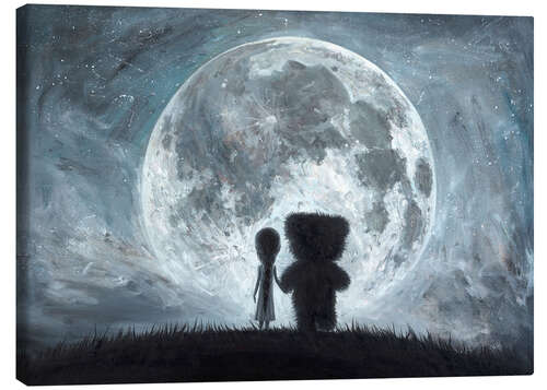 Quadro em tela In my dreams you always bring me to the Moon