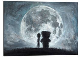 Quadro em plexi-alumínio In my dreams you always bring me to the Moon