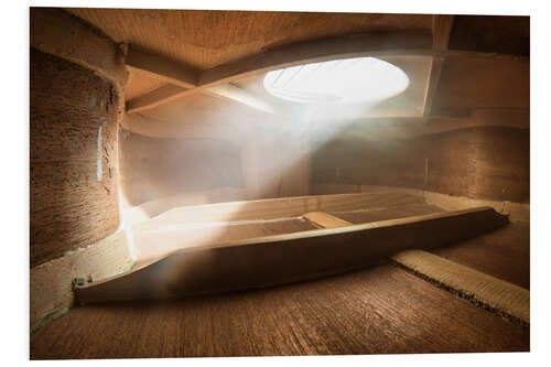 Foam board print Inside of a Guitar