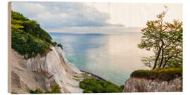 Hout print The white chalk Cliffs of Mon