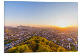 Tableau en aluminium Coucher de soleil à Fribourg