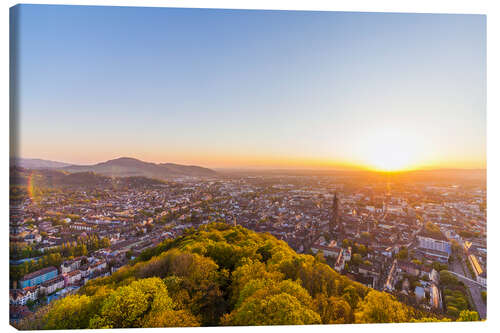 Canvas print Sunset in Freiburg