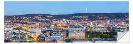 Selvklebende plakat Skyline Stuttgart I