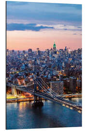 Aluminium print Manhattan bridge and skyline