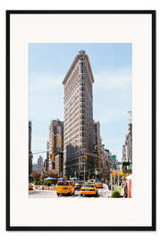 Gerahmter Kunstdruck Berühmtes Flatiron Building zwischen Broadway und Fifth Avenue, New York, USA