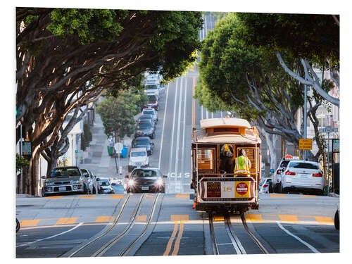 PVC print Cable tram in a street of San Francisco, California, USA