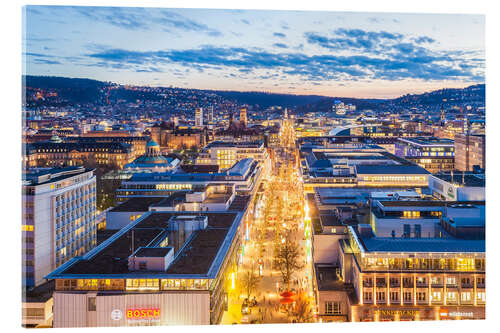 Acrylic print Skyline Stuttgart III