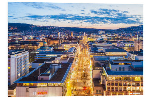 Hartschaumbild Skyline Stuttgart III