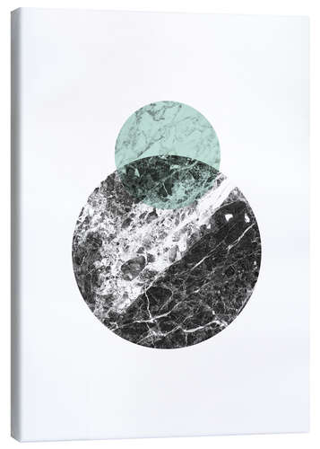 Canvas print marble moons