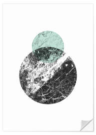 Wall sticker marble moons