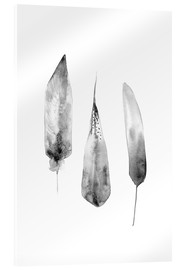 Obraz na szkle akrylowym  Trzy pióra - RNDMS