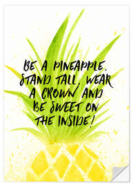 Wandsticker Be a pineapple