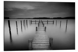 Magnettafel Alter Holzsteg im stillen Wasser