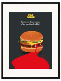 Gerahmter Kunstdruck Burger, Pulp Fiction (Englisch)