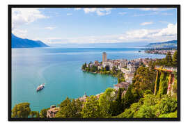 Gerahmter Kunstdruck Montreux am Genfer See