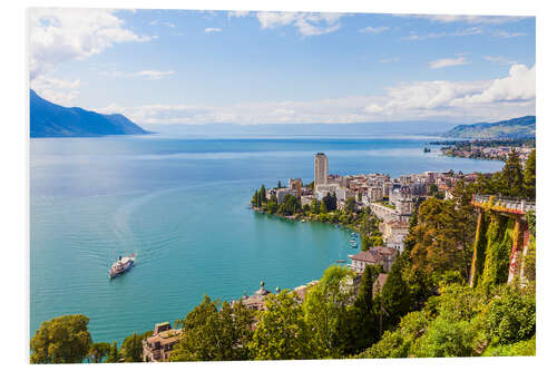 Foam board print Montreux at Lake Geneva