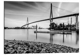 Magnettafel Hamburg | Kohlbrandbrücke (schwarz/weiss)
