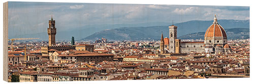 Wood print Urban Landscape - Florence, Tuscany, Italy