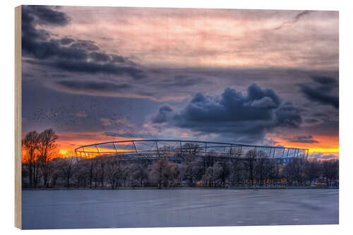 Obraz na drewnie Clouds above the HDI Arena