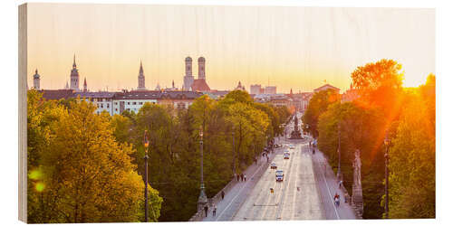 Wood print The Maximilianstrasse in Munich