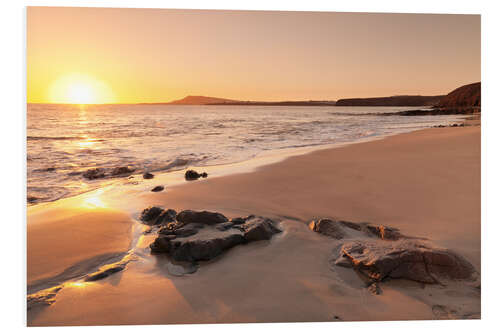 Stampa su PVC Sunset at a beach, Lanzarote