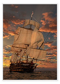 Poster  Le HMS Victory - Peter Weishaupt