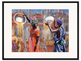 Gerahmter Kunstdruck Il Buon Governo in Città (Guten Regierung in der Stadt)