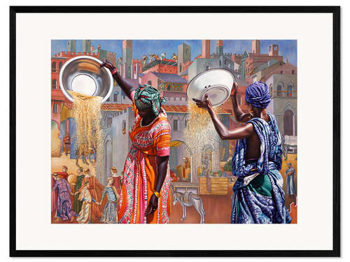 Framed art print Il Buon Governo in Città (Good Government in the City)