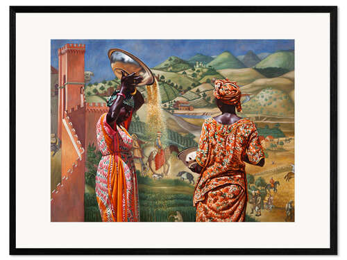 Framed art print Il Buon Governo in Campagna (Good Government in the Country)