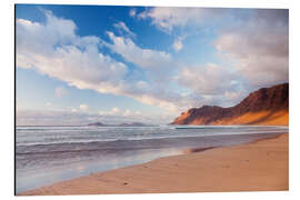 Aluminium print Famara Beach, Lanzarote