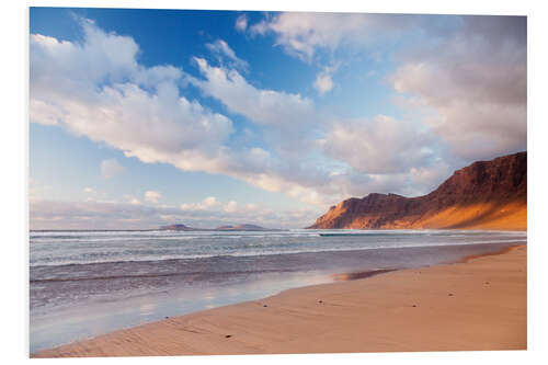 Print på skumplade Famara Beach, Lanzarote