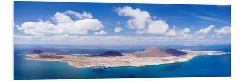 Print på skumplade La Graciosa, Lanzarote