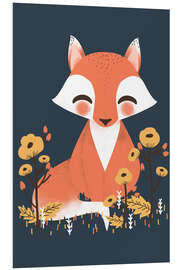 Foam board print Animal friends - The fox