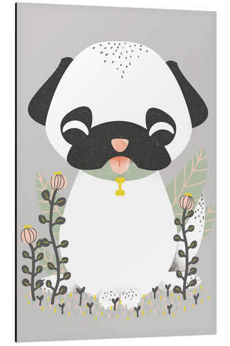 Stampa su alluminio Animal friends - The pug