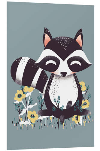 PVC print Animal friends - The raccoon