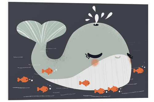 Foam board print Animal friends - The whale