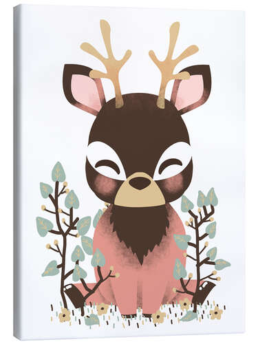 Canvas print Animal friends - The deer