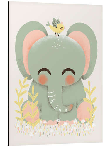 Aluminium print Animal friends - The elephant