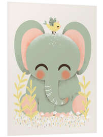 Foam board print Animal friends - The elephant